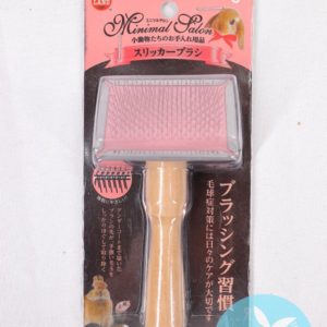 日本 Marukan Minimal Land 小動物高級木方形護膚針梳 （毛球症對策） 