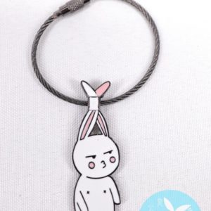 可愛兔兔金屬製韓式鎖匙扣