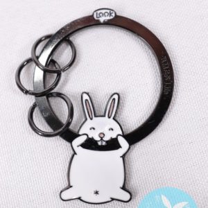 得意肥兔兔金屬製韓式鎖匙扣