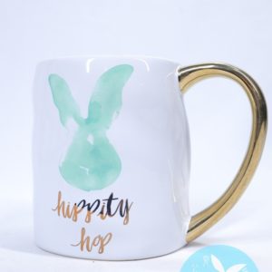 主子用 hoppity hop 藝術兔畫杯