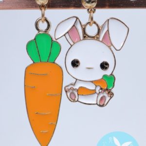 蘿蔔+小兔耳環