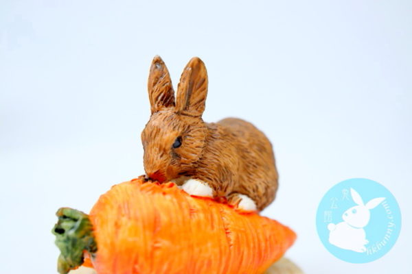 為食小兔食紅蘿蔔小擺設