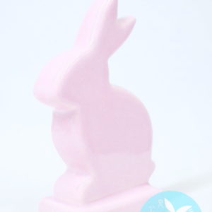 簡約風粉紅色小兔陶瓷小擺設