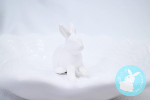 小兔白色花碟