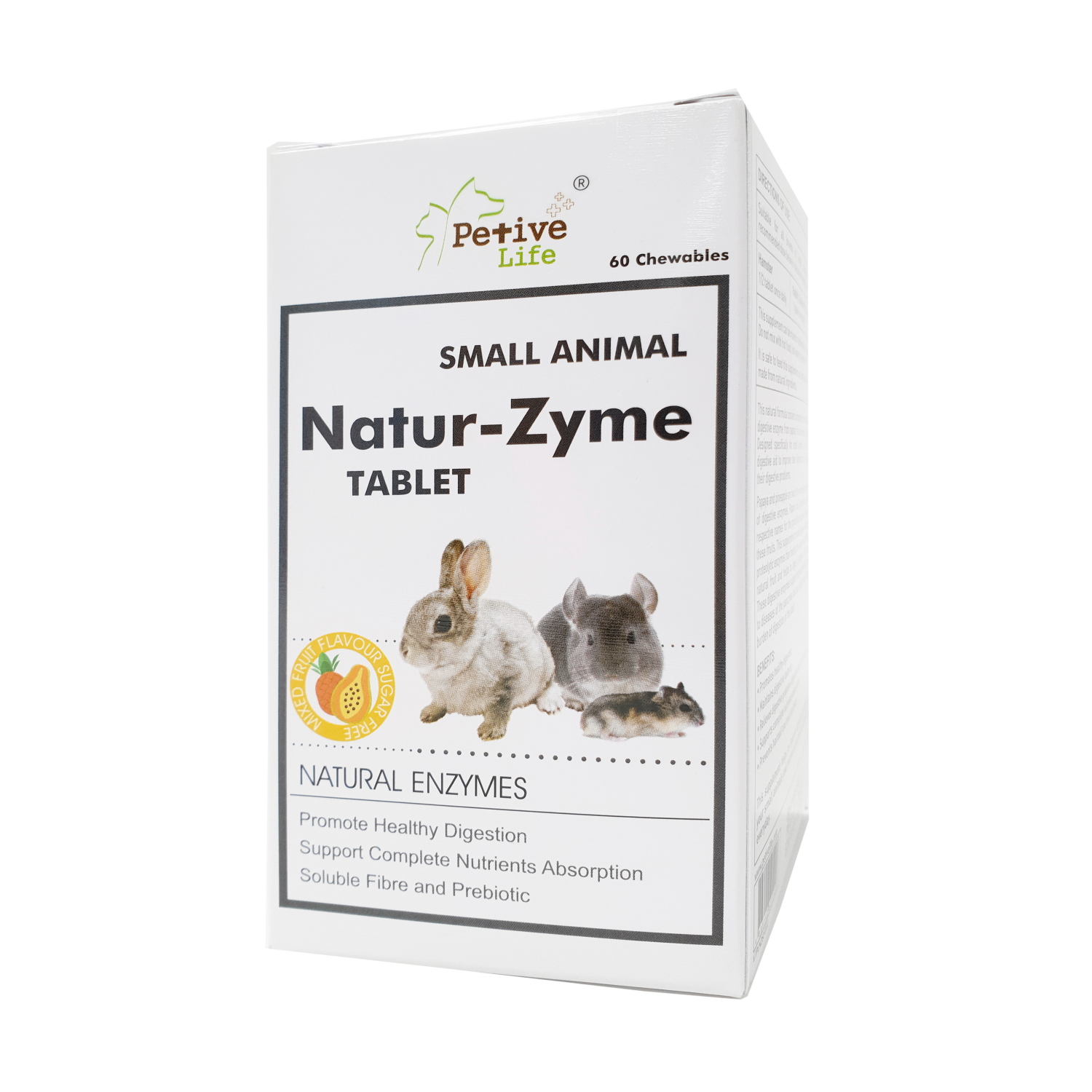 Petive Life Small Animal Natur-Zyme Tablet 60 Chewables