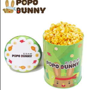 （需預訂）台灣直送 花花邦妮美式爆谷 Popo Bunny 甜楓糖味 （鐵罐的圖案為隨機派送）