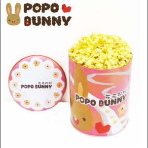 （需預訂）台灣直送 花花邦妮美式爆谷 Popo Bunny 鹹鄉村濃湯味 （鐵罐的圖案為隨機派送） (複製)